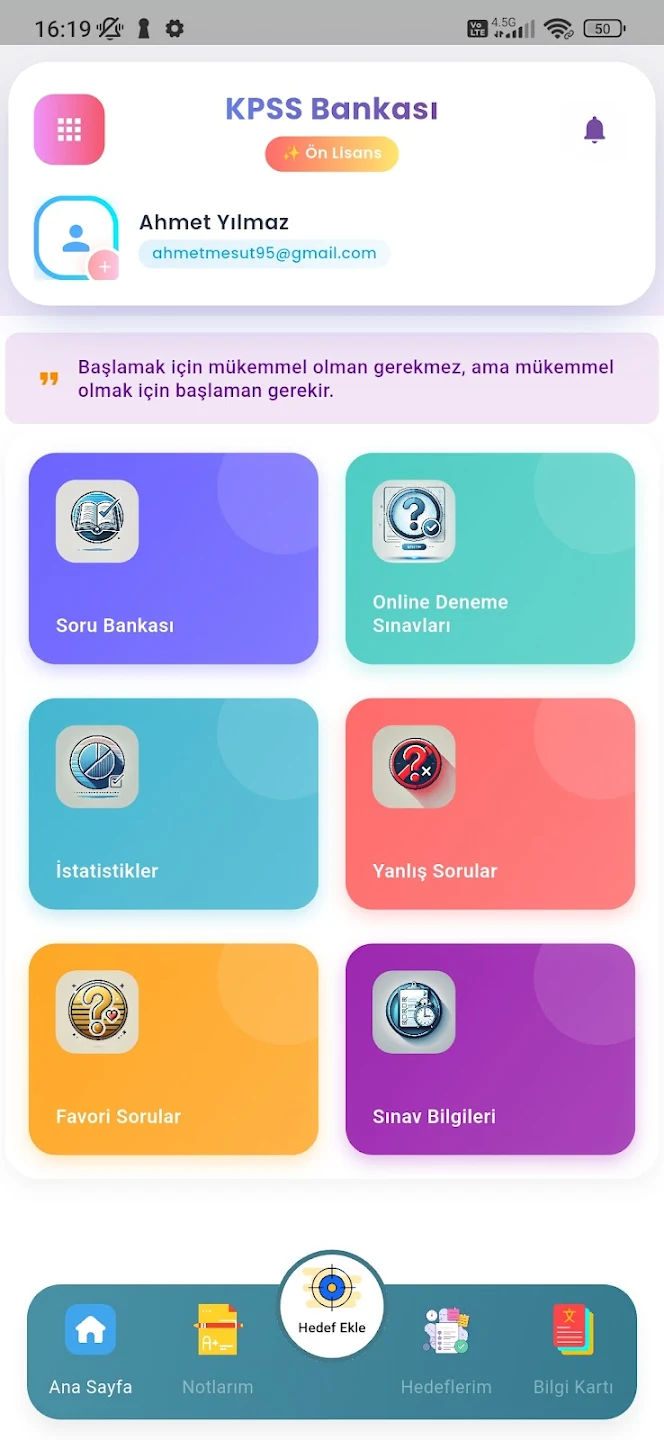 KPSS Bankası Dashboard