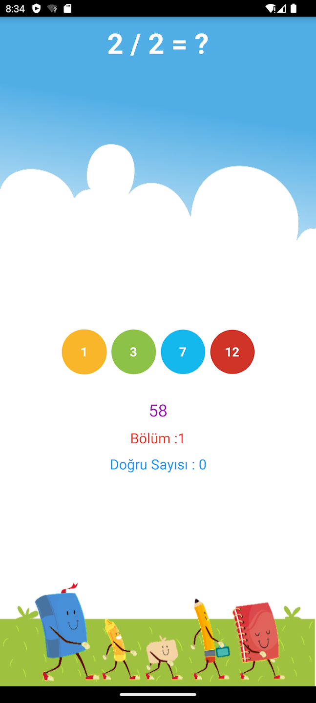 Pratik Matematik Animasyonlu Ekran