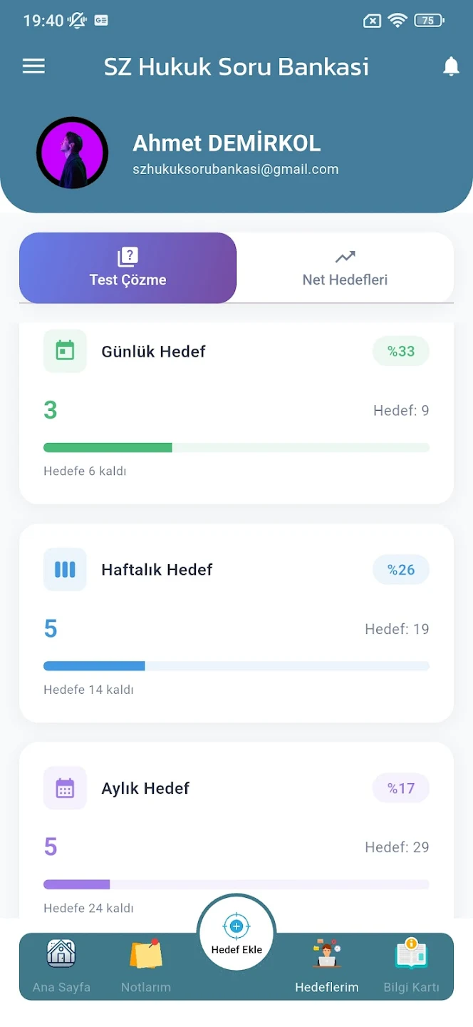 SZ Hukuk Hedef Takibi