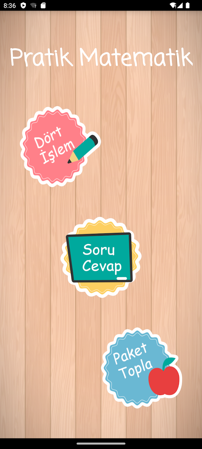 Pratik Matematik Ana Menü