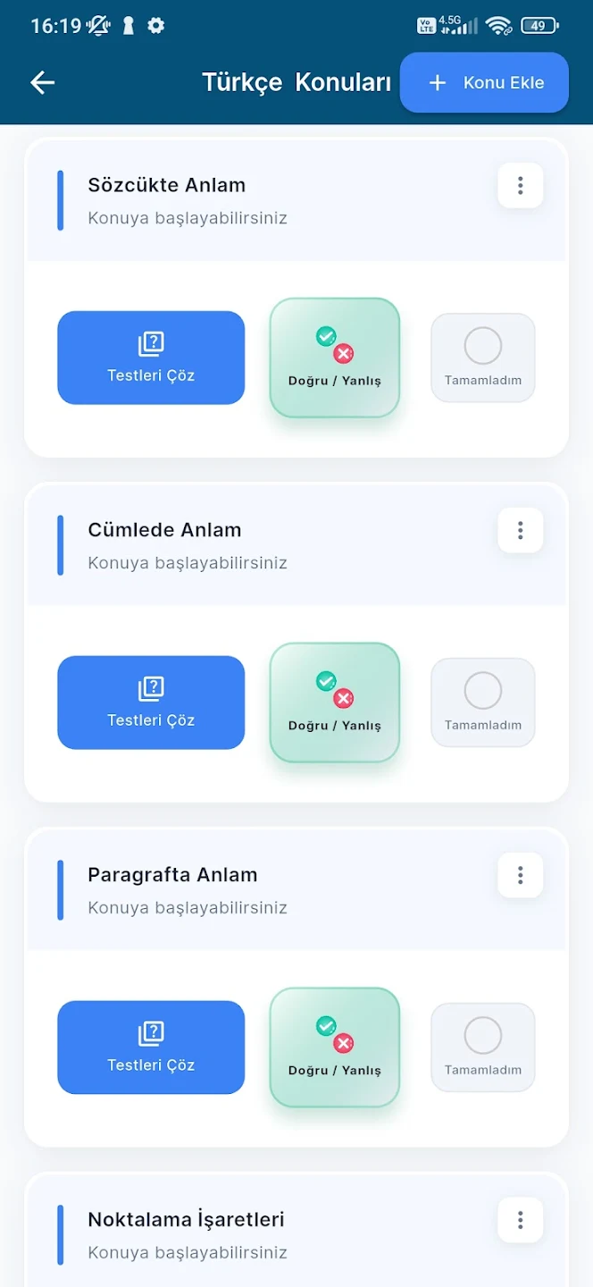 KPSS Bankası Soru Ekranı