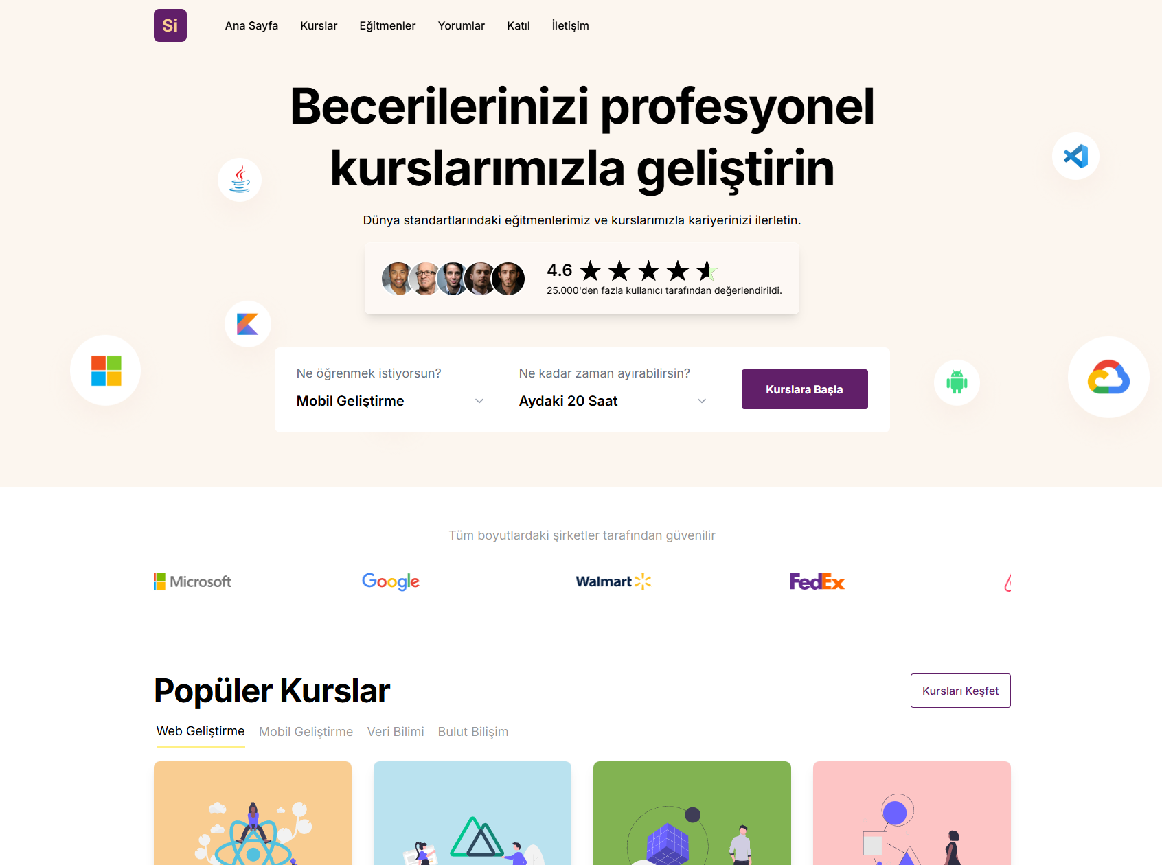 Si-Egitim Online Eğitim Platformu – Next.js ve LMS Odaklı Proje